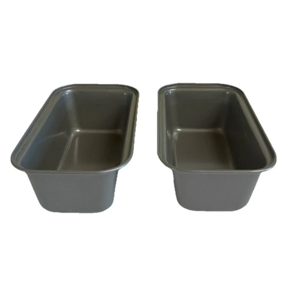 Mini‎ Loaf Pan 6 x 3 x 2 Gray Lot Of 2